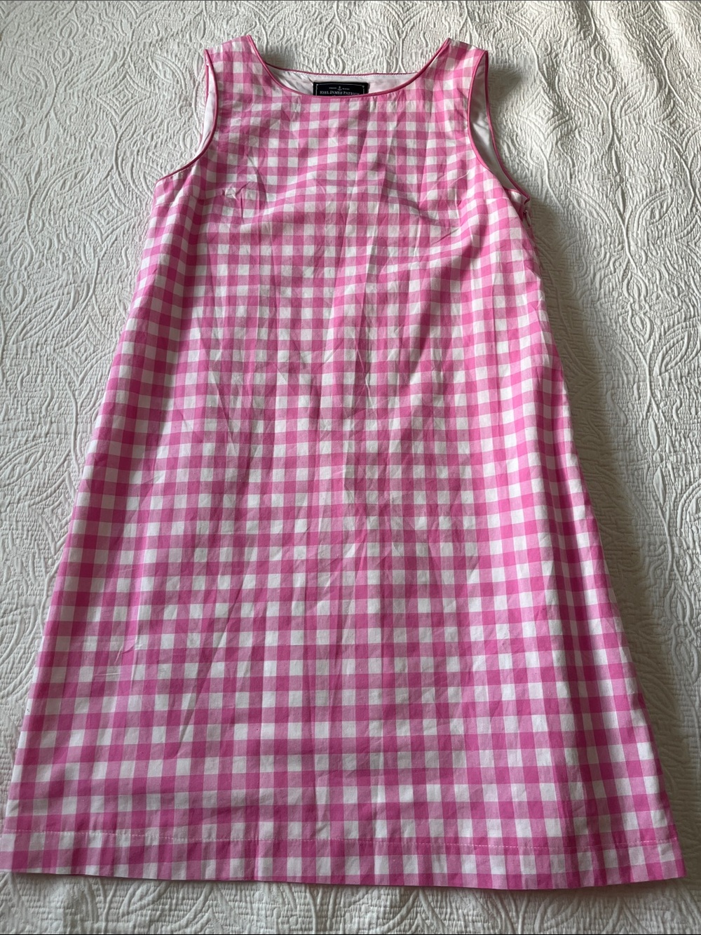 Kiel James Patrick Pink and White Gingham Sleeveless Dress women’s small